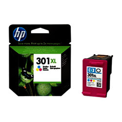 HP 301XL Inkjet Cartridge, Tri-Colour, CH562EE